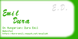 emil dura business card